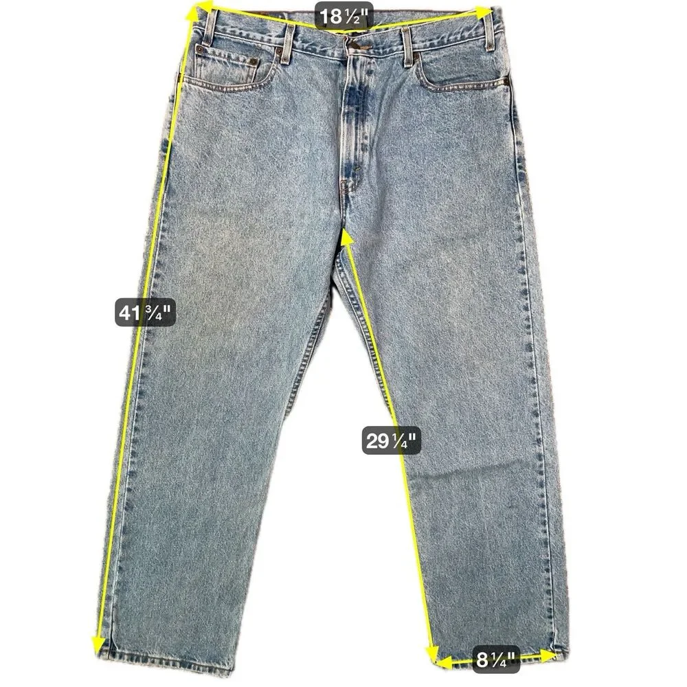 Levi Strauss Signature Mens 38x30 Blue Regular Fit Straight Cut Leg Denim Jeans